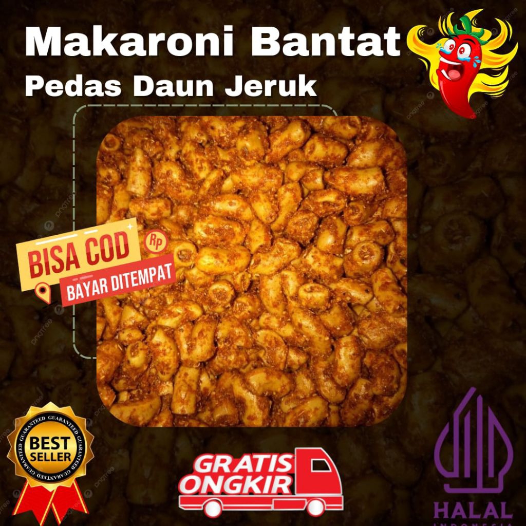 

Makaroni Bantat 500 gram Pedas Daun Jeruk