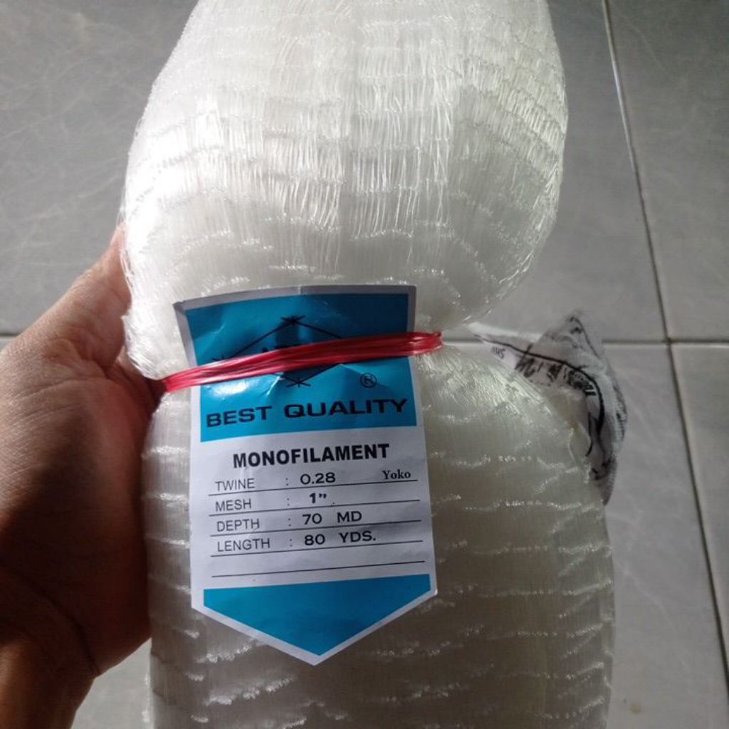 Jaring Ikan Arida 0.28 1 inchi 70md/80yds yoko Pukat Arida Jaring Arida bahan Jala