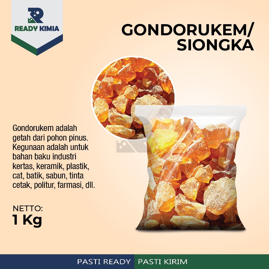 

Siongka / Gondorukem 1KG Gum Rosin Arpus Getah Damar 1 KG Karbol Resin