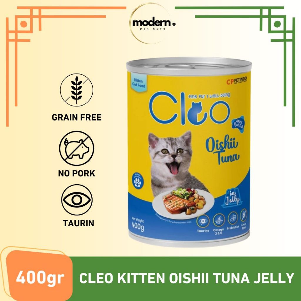 Cleo Kitten Oishii Tuna Jelly Kaleng 400gr