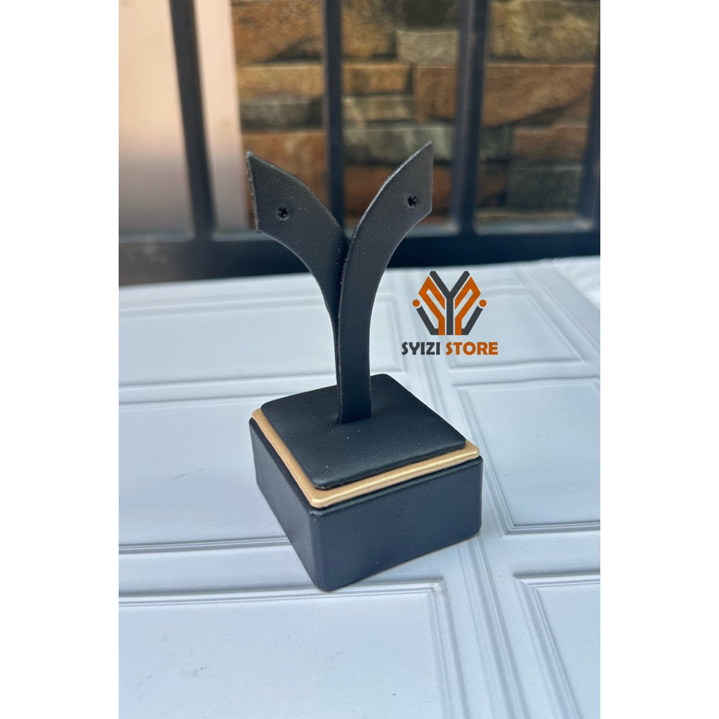 (Ready stok) Display anting panjang Warna Hitam list gold -display anting Elegant-display giwang- Di