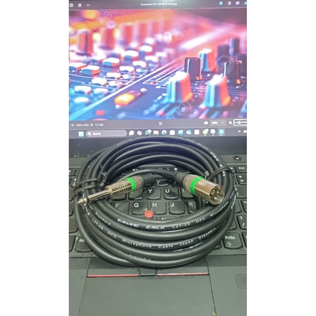 Kabel mic untuk mixer ke microphone canare original