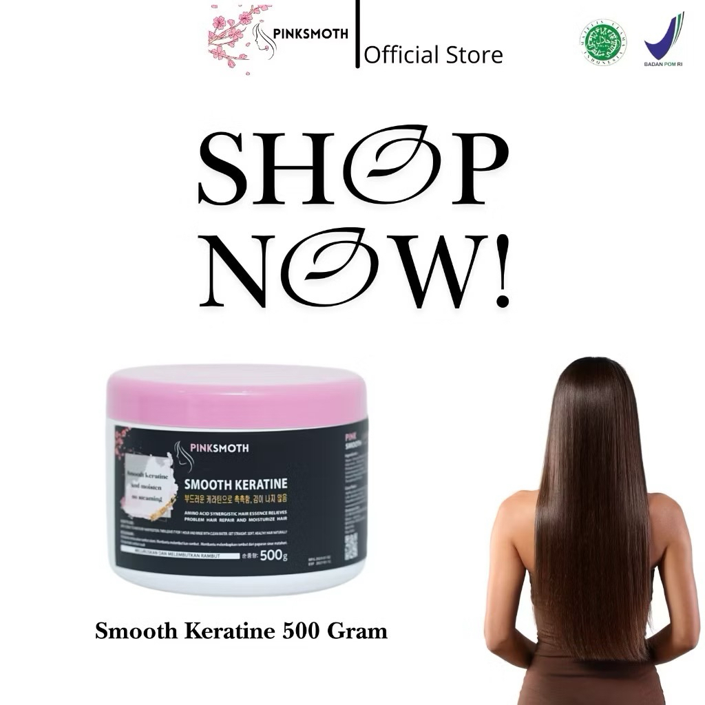 Keratin treatment Rambut Hair Care Pinksmoth Keratin Rambut BPOM Pelurus Rambut Tanpa Catok