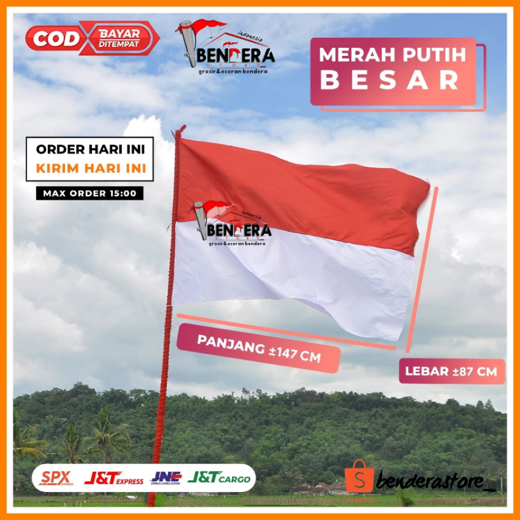 BENDERA MERAH PUTIH / BENDERA INDONESIA BESAR