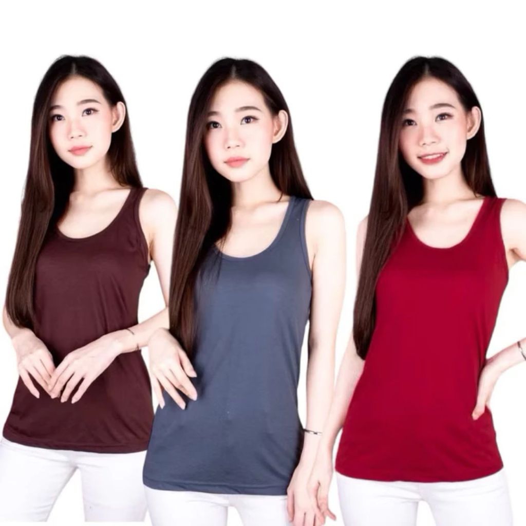 MURAH 6 PCS TANKTOP TALI BESAR/TANKTOP/TANKTOP WANITA REMAJA DEWASA/SINGLET PEREMPUAN MURAH/KAOS DAL