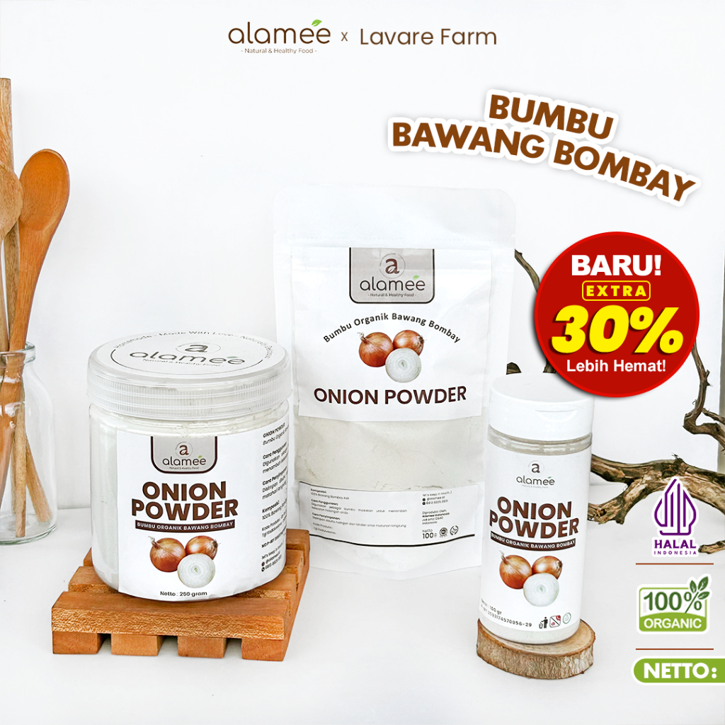 

Bawang Bombay Bubuk Onion Powder Ground Spice Bumbu Bombai Dapur Organik Murni Asli Tanpa Campuran