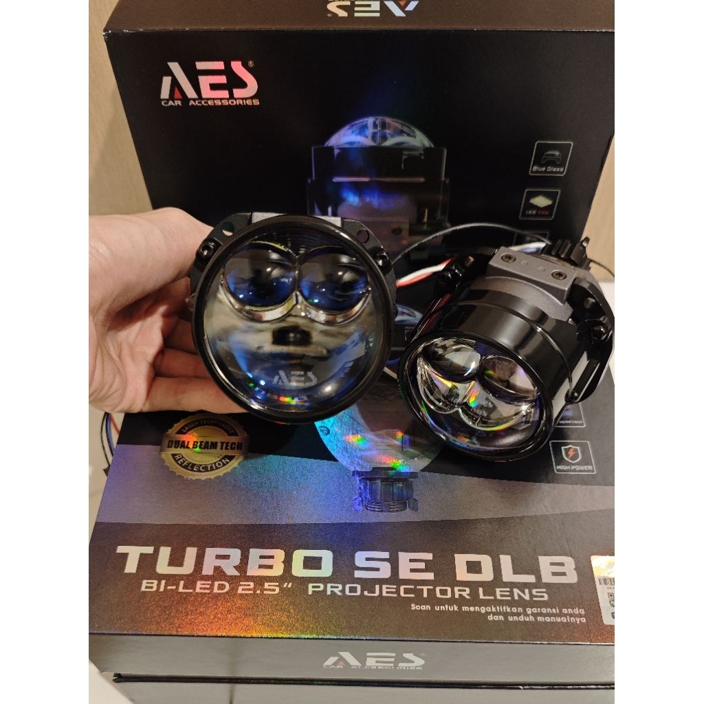 Biled AES Turbo SE Dual Laser DLB Dual Low bEam 2,5 Inch 75 Watt Bluelens Biled Bilaser Double Laser