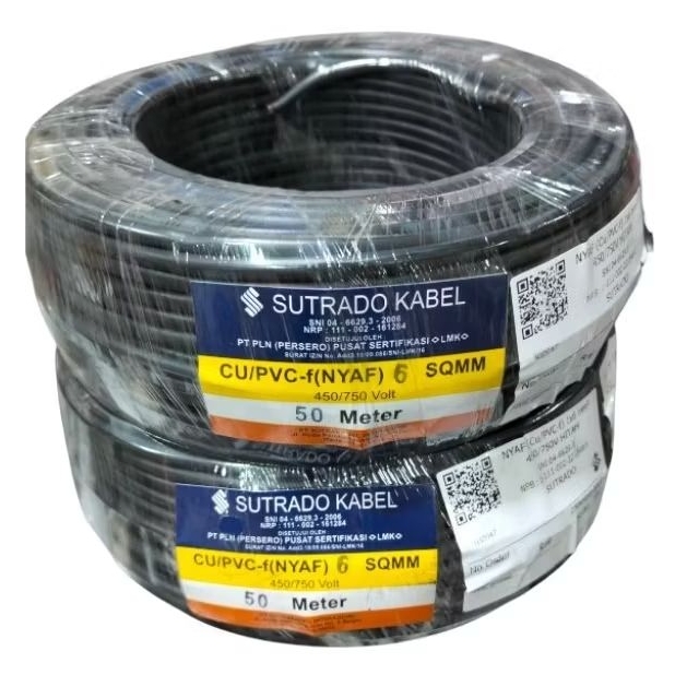 Kabel Tunggal Serabut Tembaga NYAF 1x6mm 1 x 6 mm (Per 1 Meter)