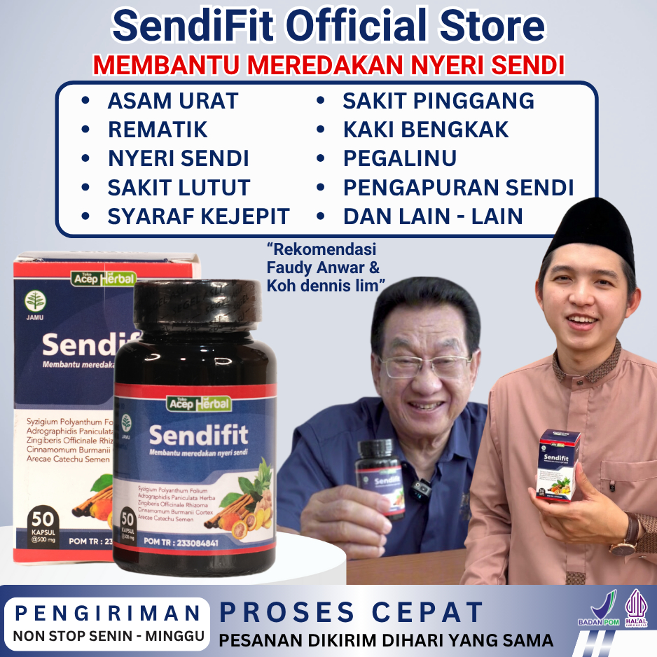 SendiFit Acep Herbal Obat Khusus Untuk Asam Urat Rematik Nyeri Sendi Dan Tulang Aman Sudah BPOM