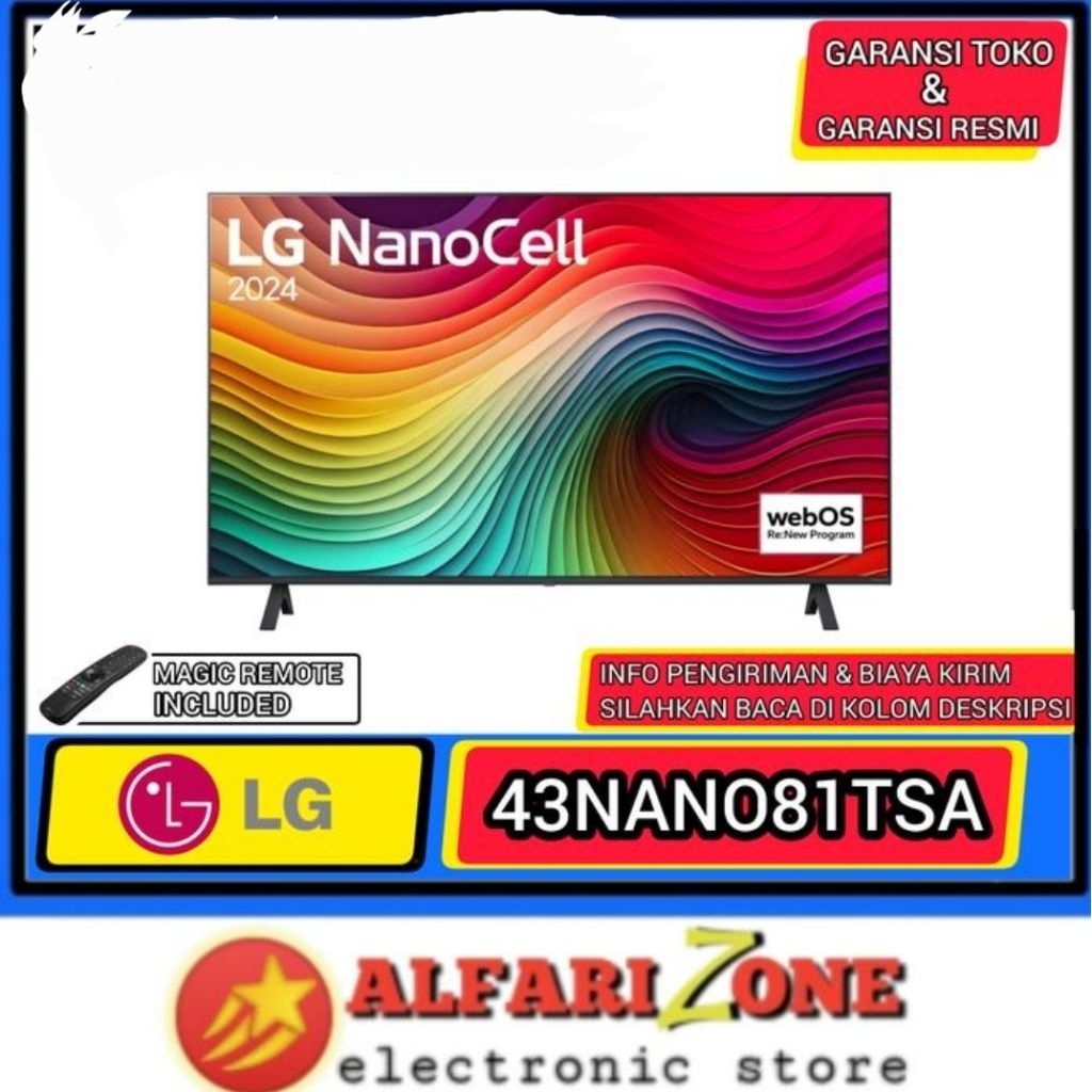 LG LED TV 43 inch 43NANO81  Lg nanocell 43 inch 43NANO81TSA 4K TV 43" Smart Digital