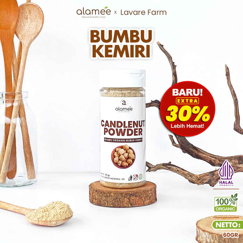 

ALAMEE Kemiri Bubuk Candlenut Powder Bumbu Dapur Organik Masak Murni Asli Tanpa Campuran BUMA