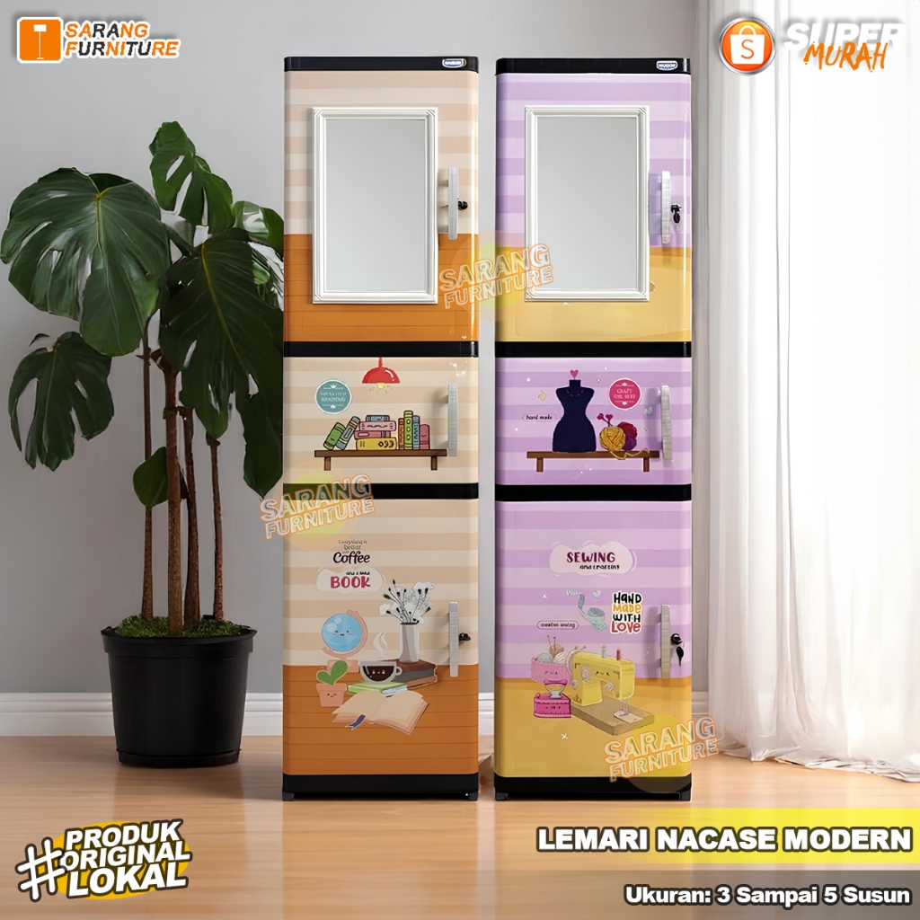 Nadirassstore - Lemari Plastik Naiba Lemari Nacase Naiba Lemari Pakaian Plastik Lemari 5 Susun