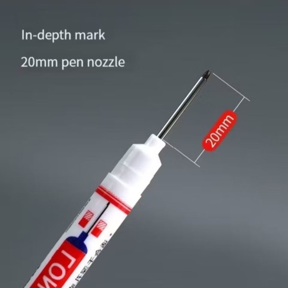 

Spidol tukang bangunan / Long nib marker dengan ujung kepala pena yang panjang
