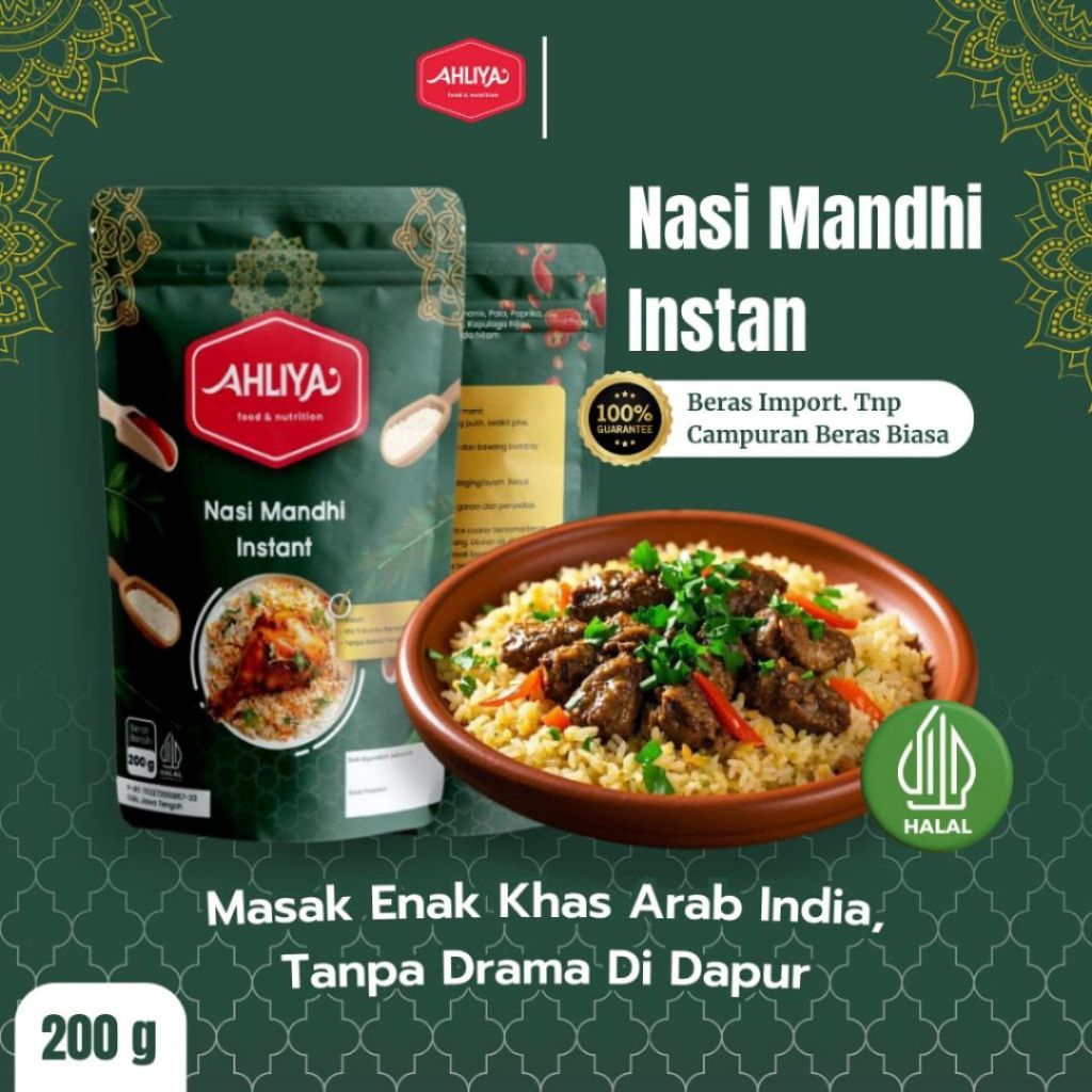 

NASI KEBULI INSTAN AHLIYA NASI REMPAH KHAS TIMUR TENGAH ANEKA VARIAN