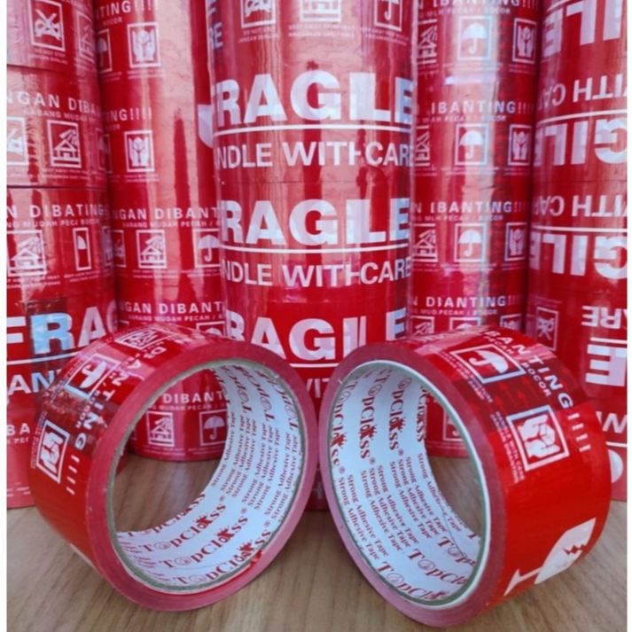 

Lakban Fragile Merah 100 Yard Jangan DIbanting - fragile handle with care