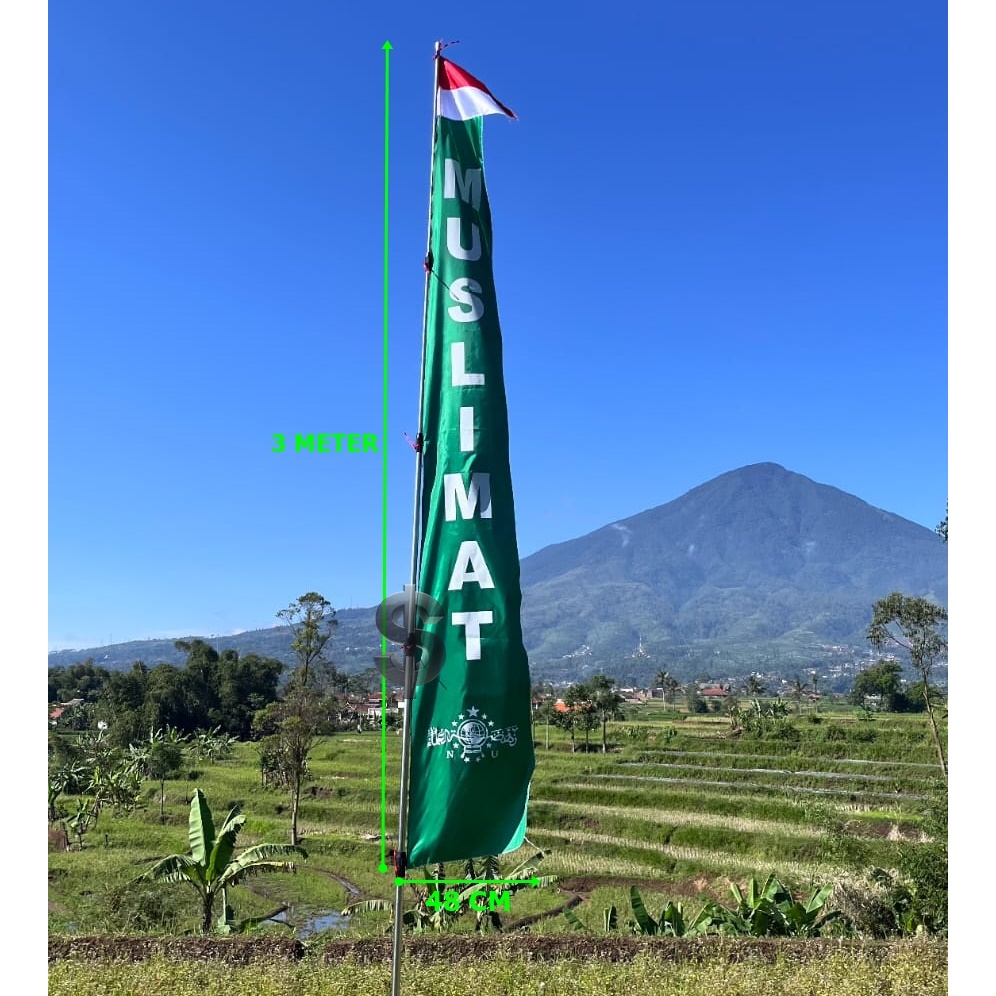 BENDERA UMBUL - UMBUL MUSLIMAT NU TINGGI 3 METER