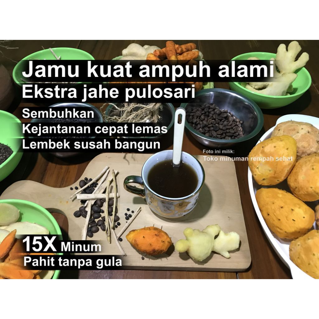 

15X Minum Ekstra Jahe Pulosari Murni Tanpa Gula Jamu Kesehatan Untuk Pria Siap Sedu