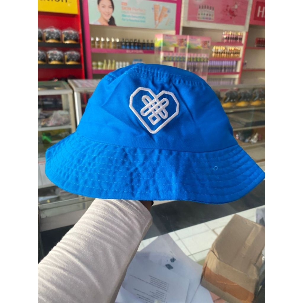 Topi Bucket Hat Pria Wanita Dewasa Polos Unisex Pantai Bulak Balik Termurah