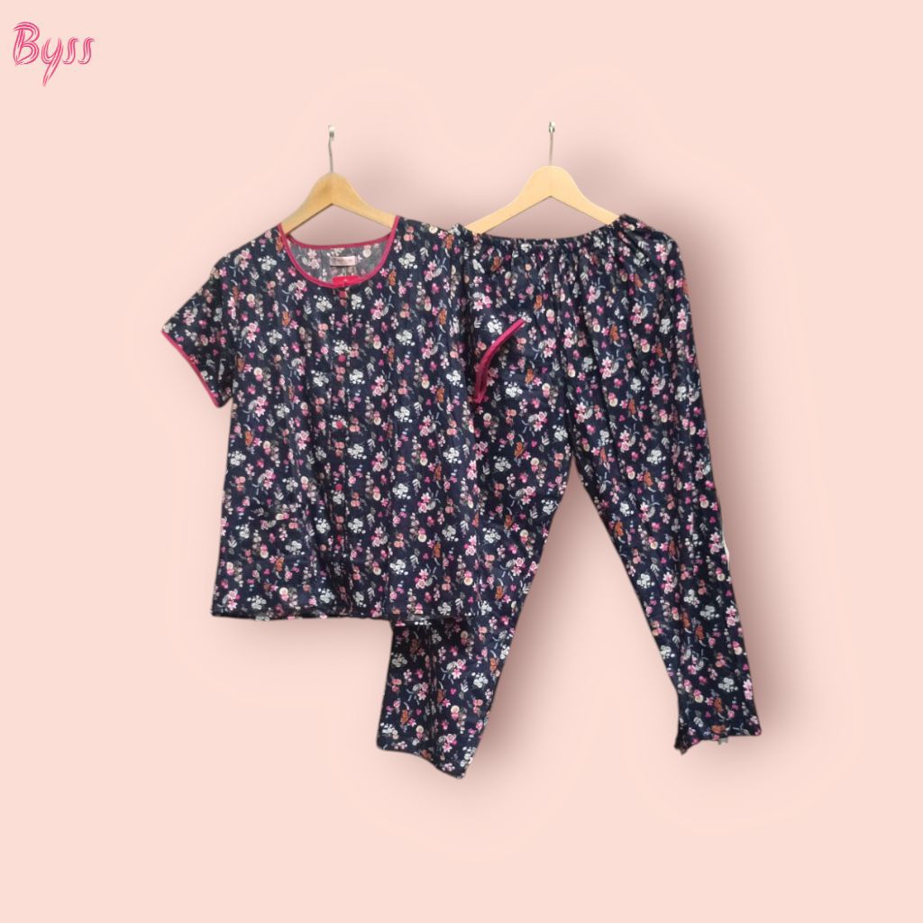 Piyama Pajamas Oneset Cp Katun Jepang Sabata Pretty Girl Bumil Busui