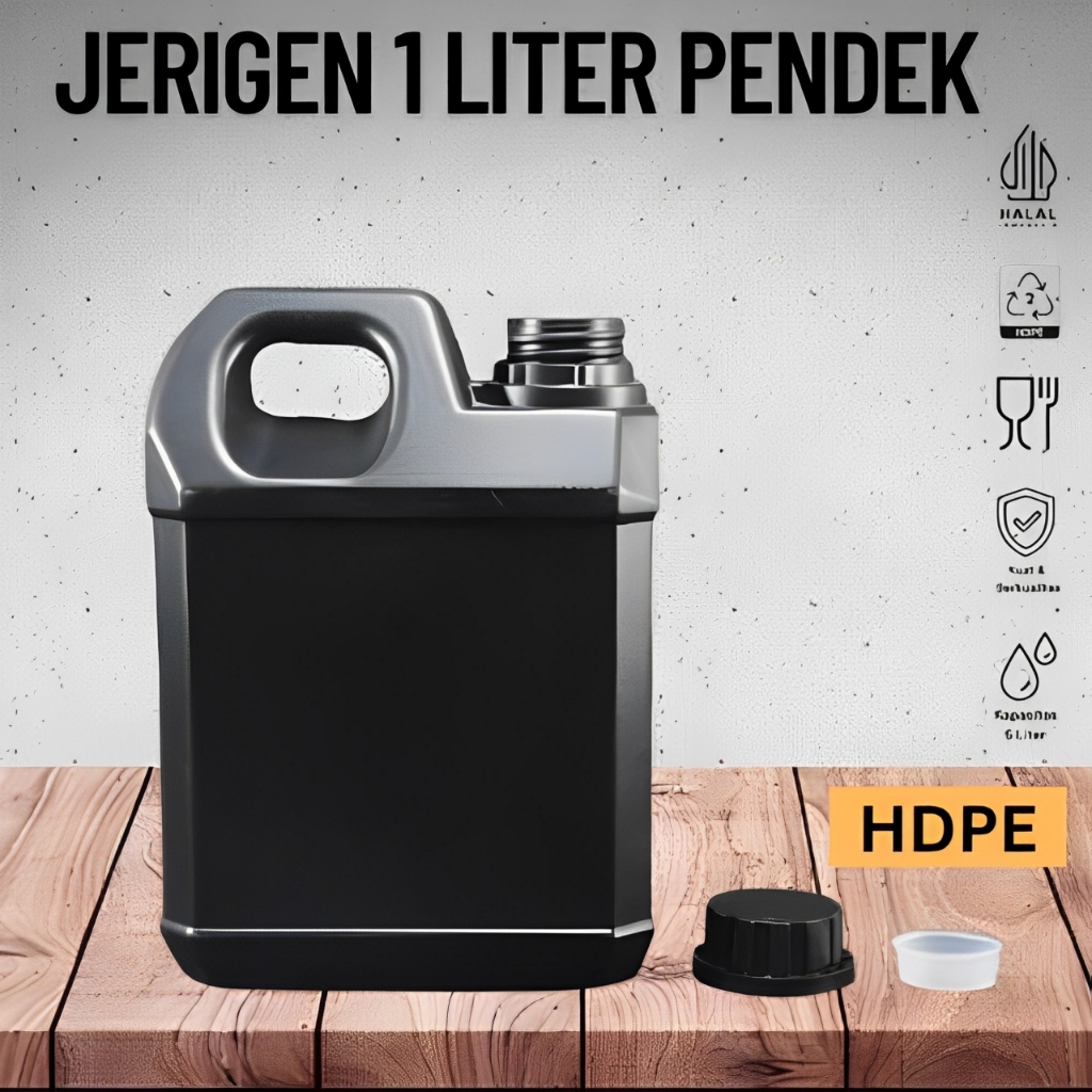 JERIGEN 1 LITER HITAM / JERIGEN 1000ML TAIWAN HITAM