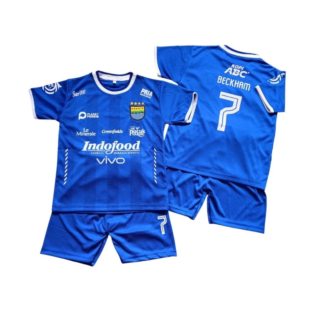 Setelan baju bola anak persib usia 1 - 14 tahun baju bola unisex anak termurah
