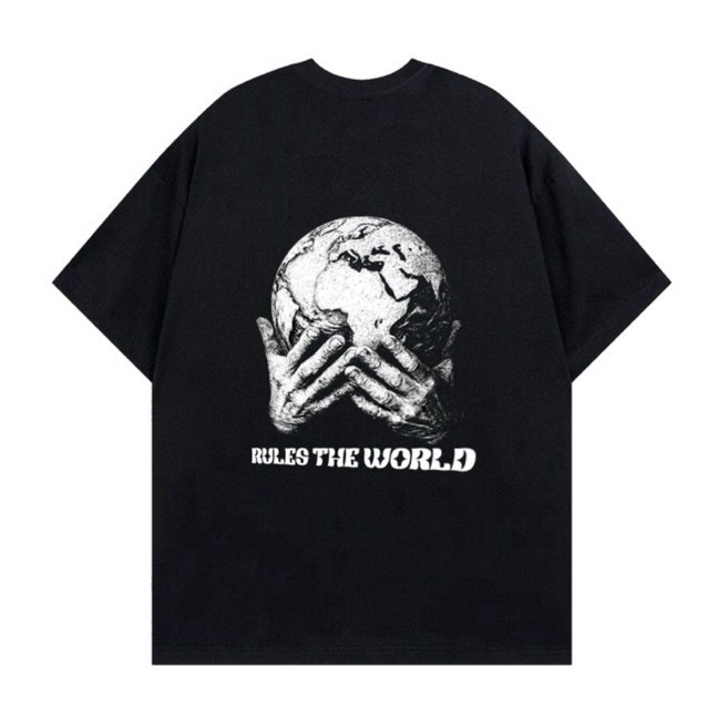 kaos hitam oversize Heavyweight Cotton Combed 16's || RTW