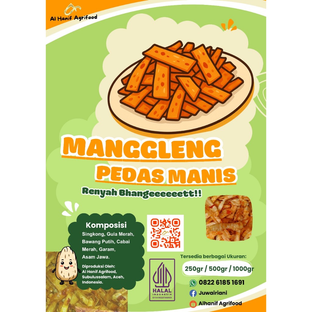 

Manggleng Singkong Pedas Manis dan Original - Camilan Renyah Gurih Pedas | Snack Tradisional