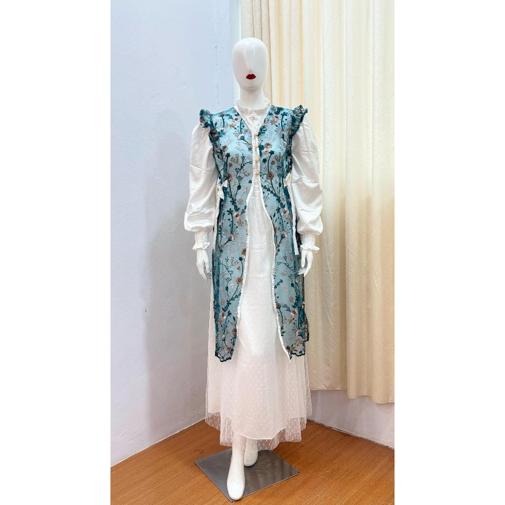 Gamis Muslim Wanita / Gamis Kombinasi Rompi / Pakaian Wanita