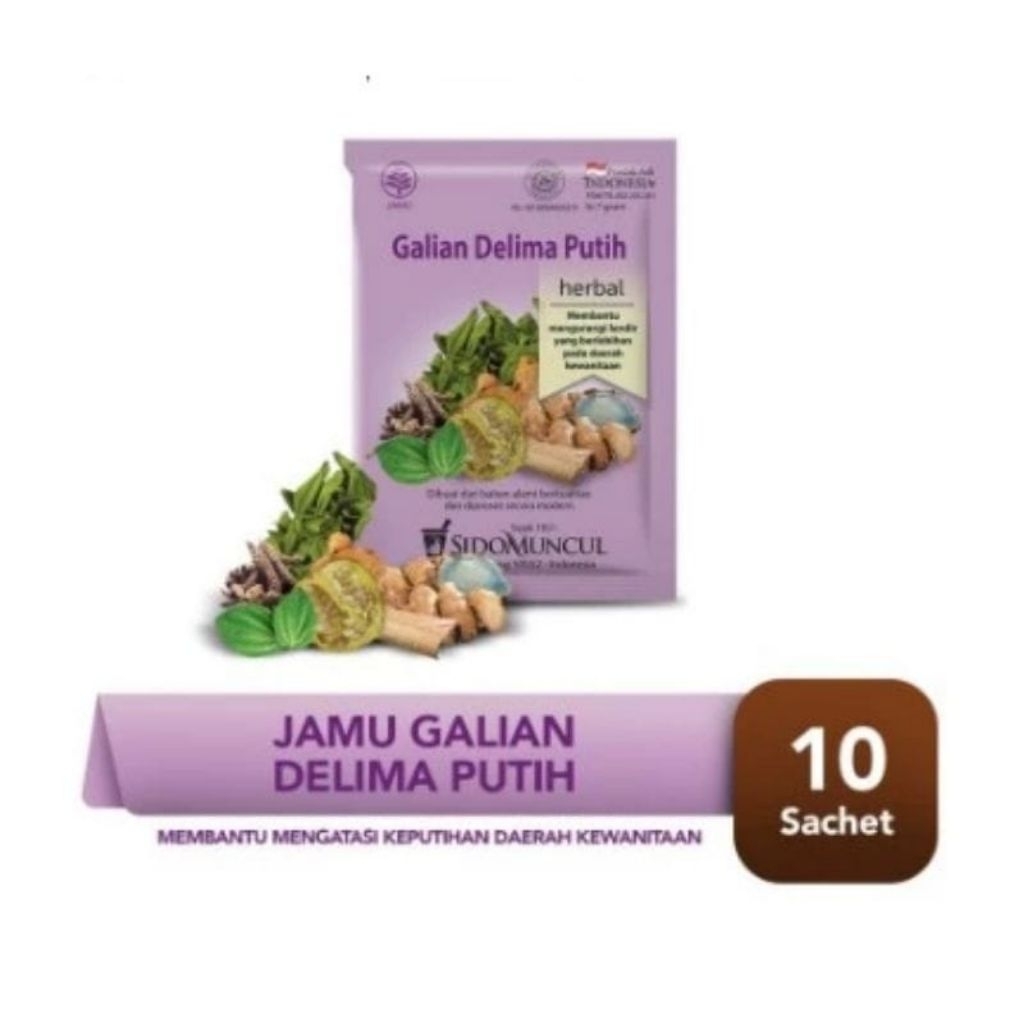

pektai keputihan jamu galian delima putih sidomuncul 10 sachet