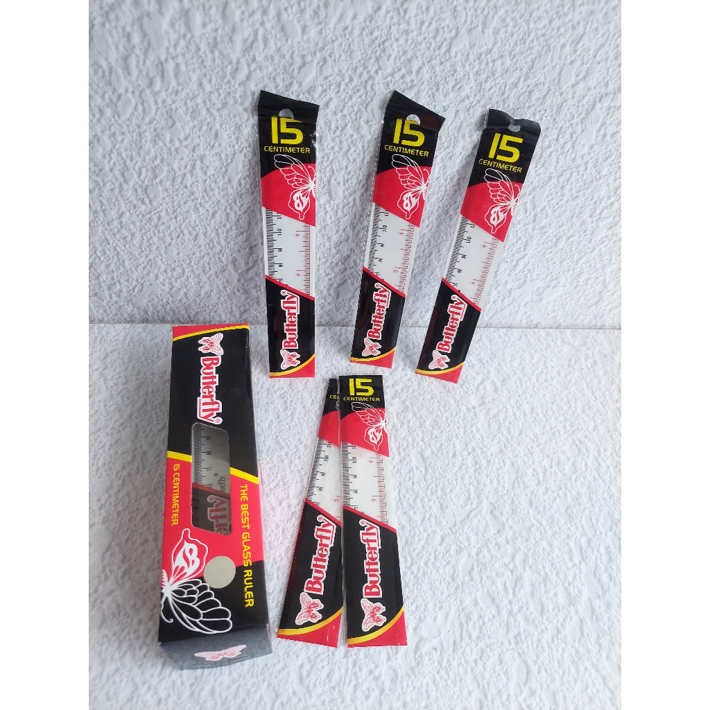 

Penggaris Plastik / Alat Ukur BUTTERFLY Panjang 15cm