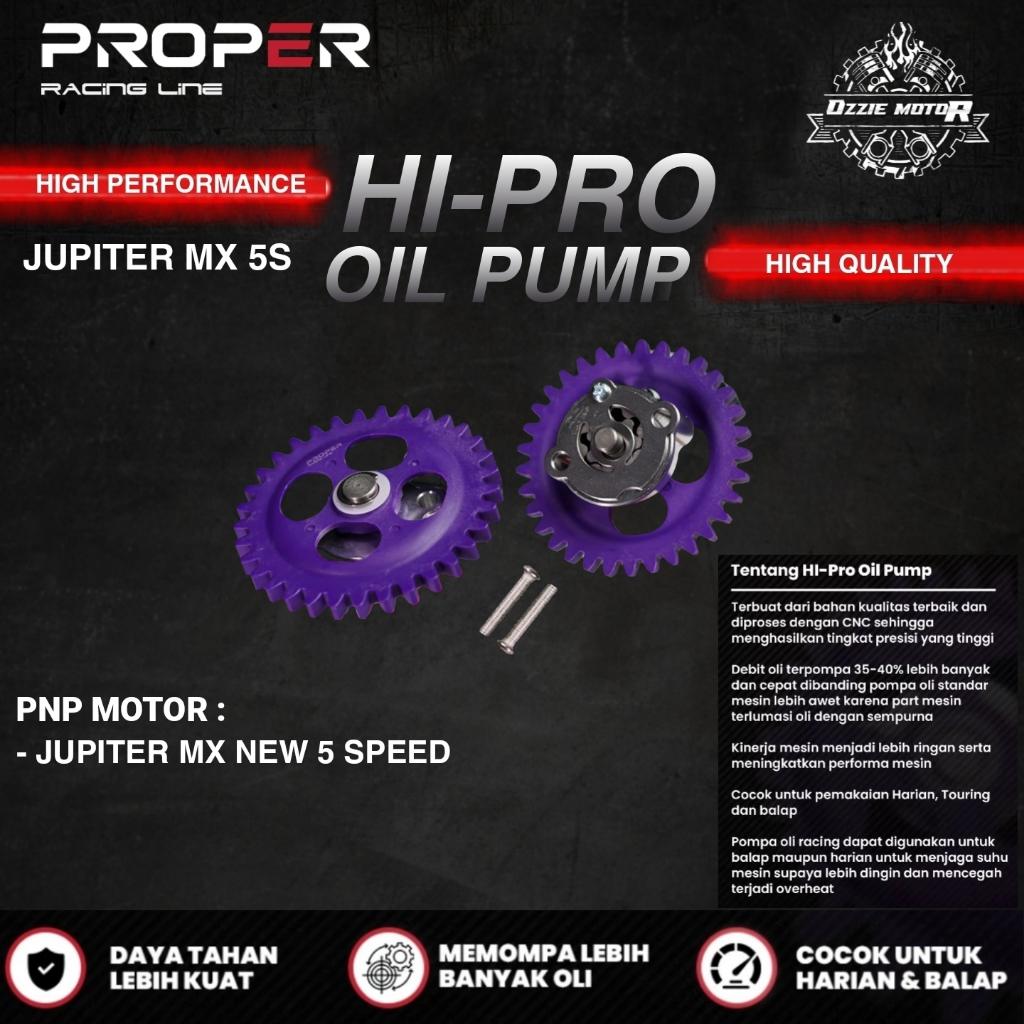 PROPER RACING LINE POMPA OLI MOTOR JUPITER Z JUPITER MX 4S 5S MX KING RACING OIL PUMP PROPER RACING 
