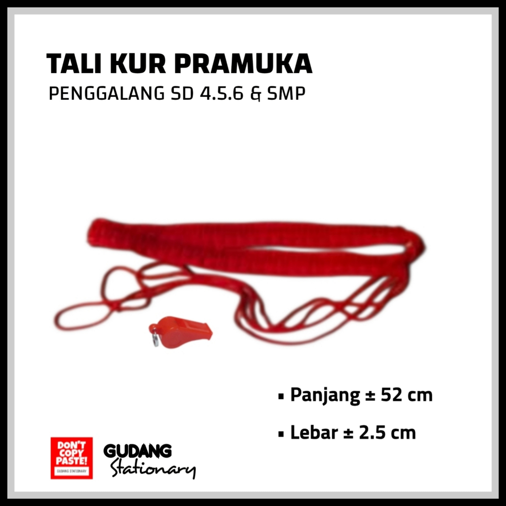 Tali Kur Pramuka Penggalang + Peluit