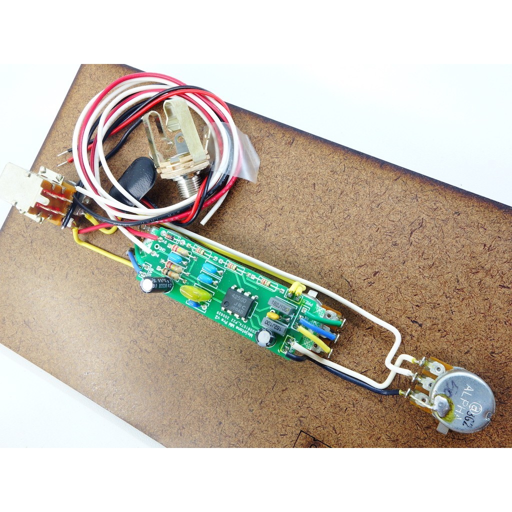 Mojotone Music Man Clone 2-Band Bass Preamp 4 Knob Pre-Wired Kit