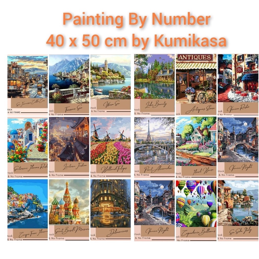 

KODE V82W DIY painting by numbers kerajinan tangan lukisan