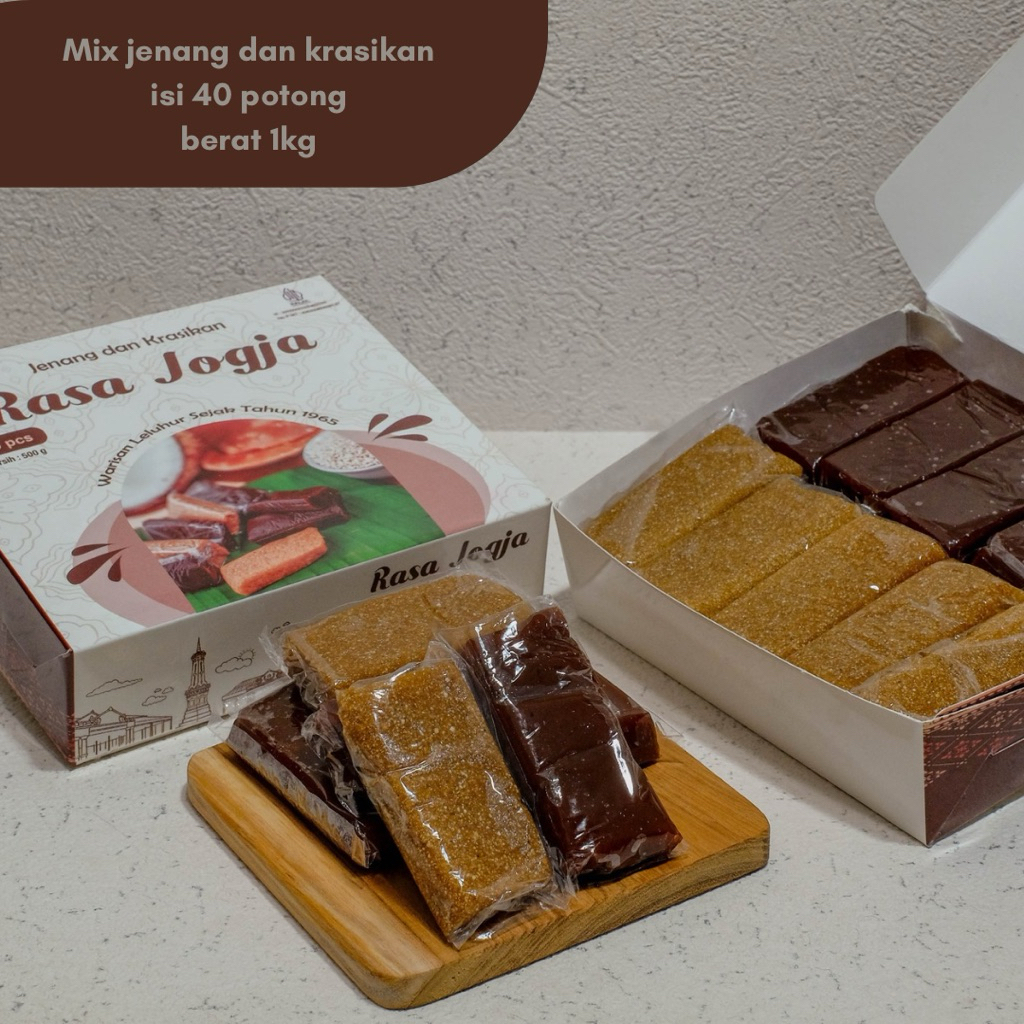 

Jenang Krasikan Mix 1 kg Rasa Jogja isi 40 potong