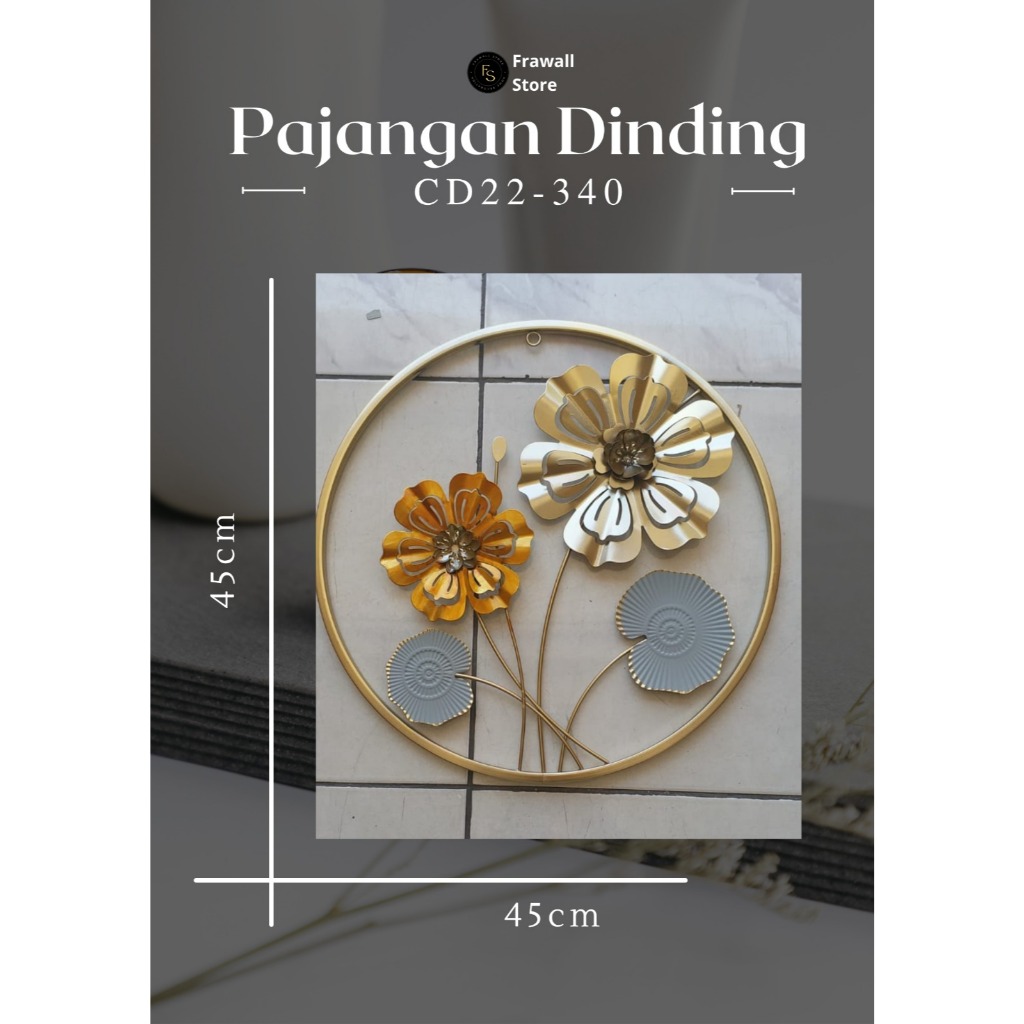 Hiasan Dinding Besi Aesthetic Dekorasi Dinding 45cm x 45cm