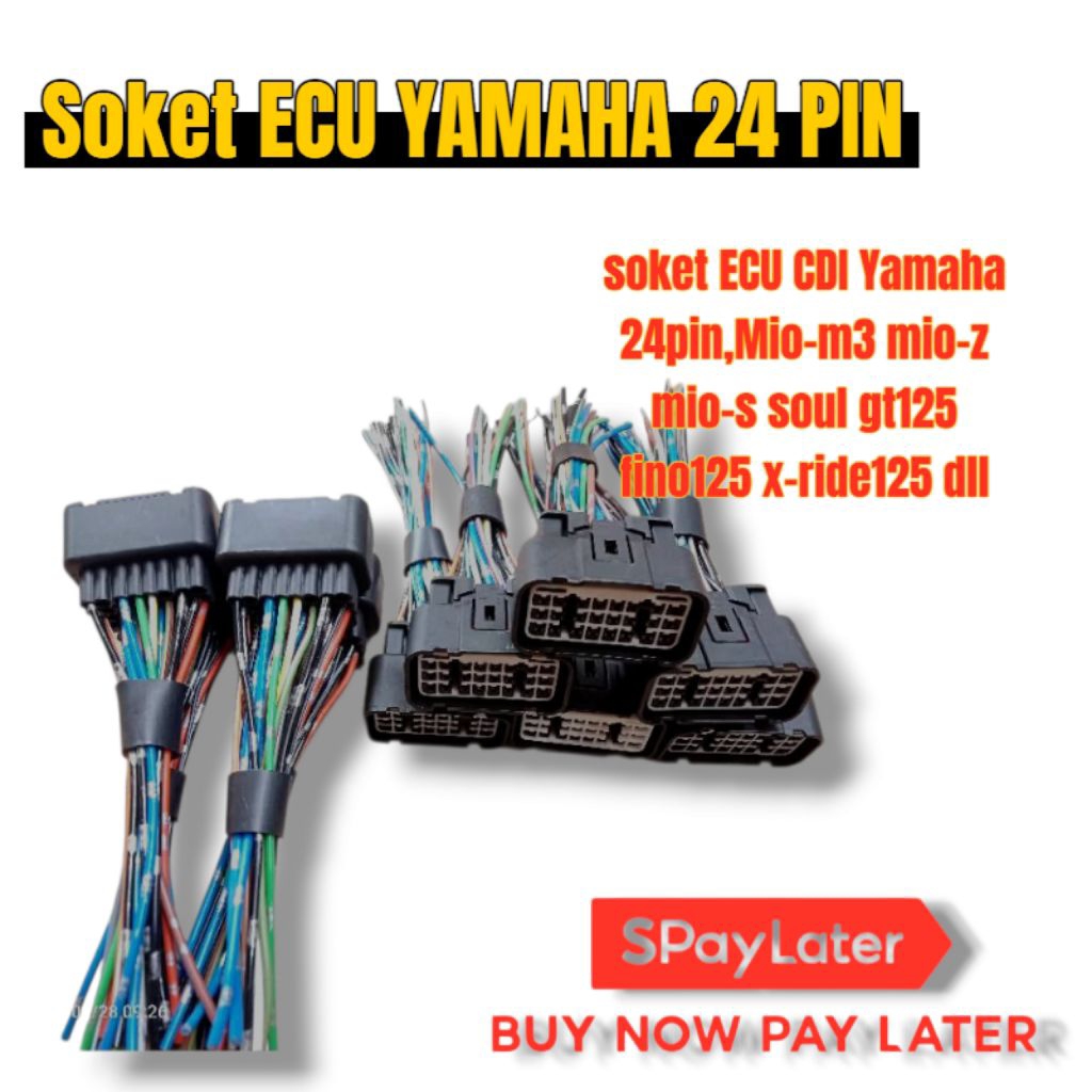 Soket ECU CDI Yamaha 24 pin Mio m3 mio z mio s soul gt 125 fino125 x ride125