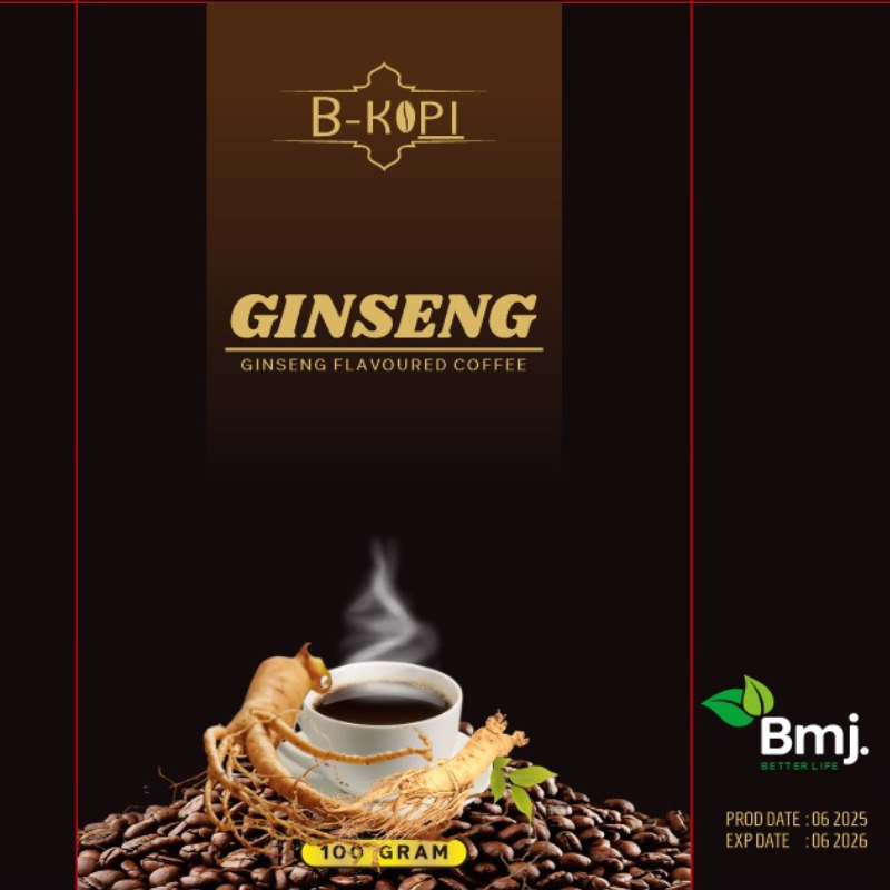 

Bkopi -kopi Hitam Ginseng Kopi Giling Halus 100Gr Pure Indonesia