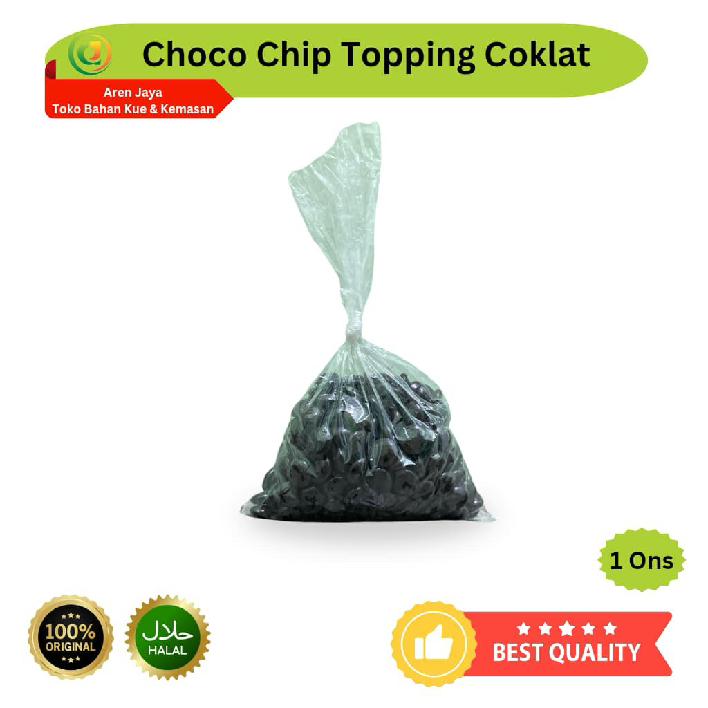 

Choco Chips Half Round Choco Chip Dark Topping Kue Roti 1 Ons Repack Kiloan Curah Original