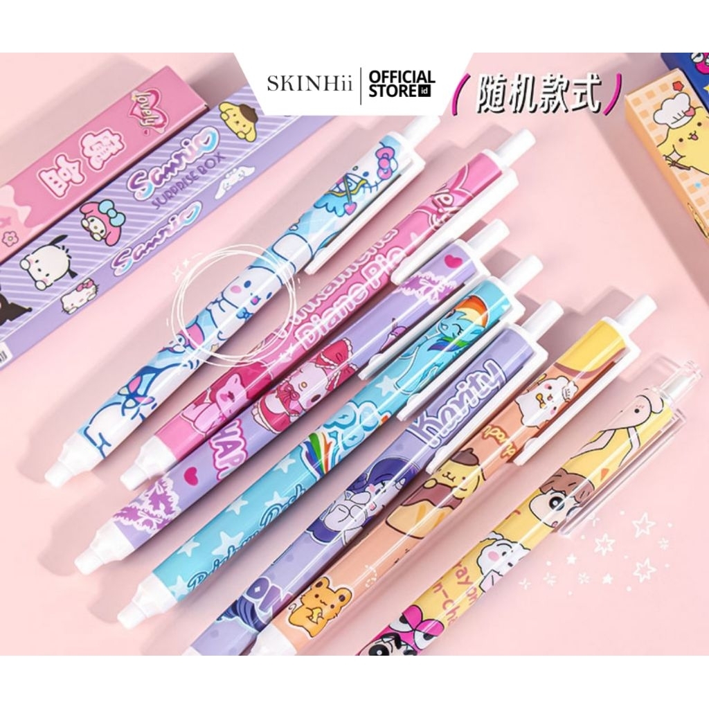 

SKINHii - PULPEN GEL MEKANIK MOTIF CARTOON LUCU / PULPEN 1 PCS , PULPEN GIFT BOX UNIQ WARNA RANDOM , HADIAH , GIFT , SOURVENIL pena . pulpen . pen