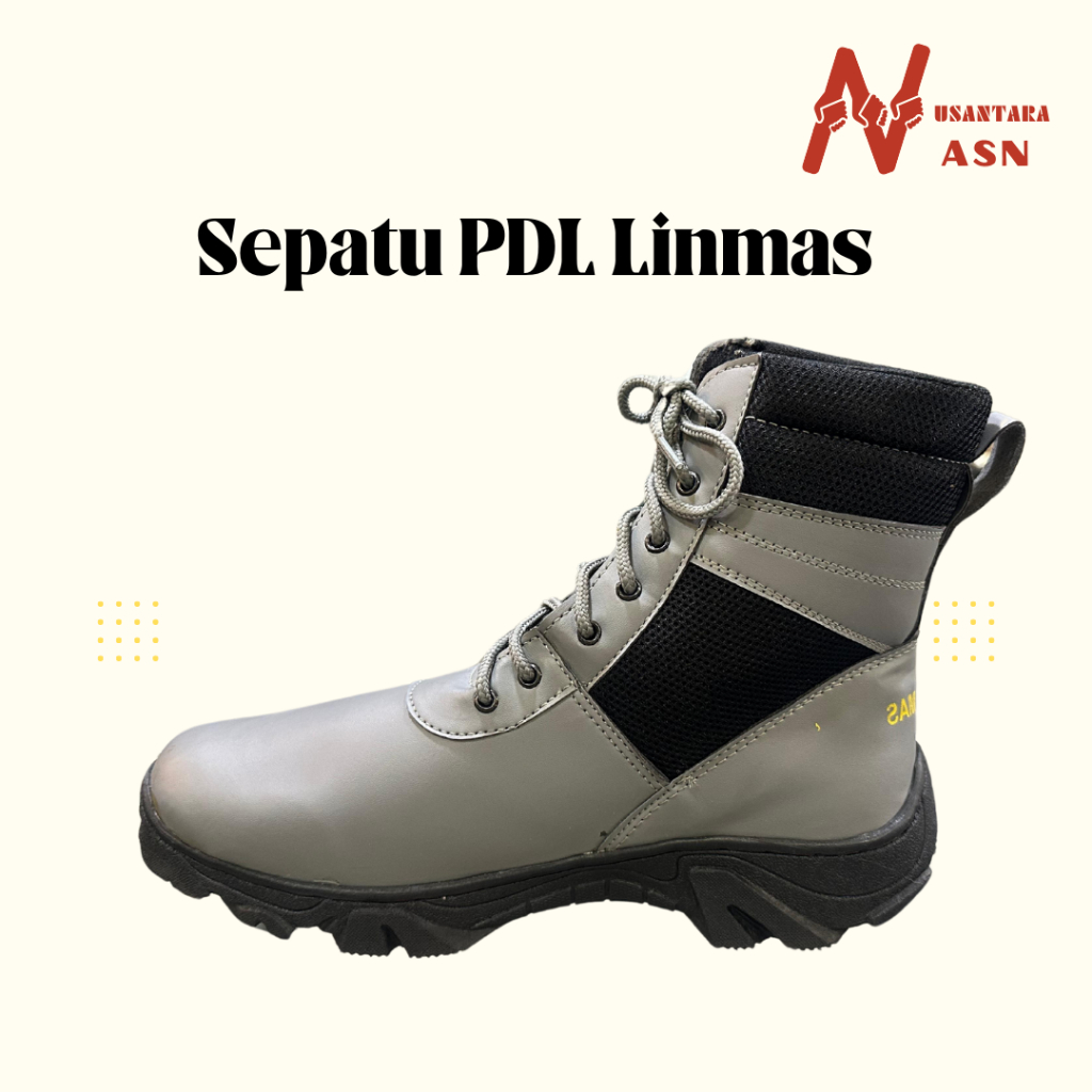 Sepatu PDL Linmas Satlinmas Abu-Abu Terbaru