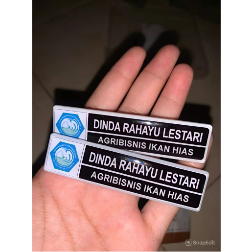 

Papan Nama NameTag Akrilik Resin Magnet Peniti