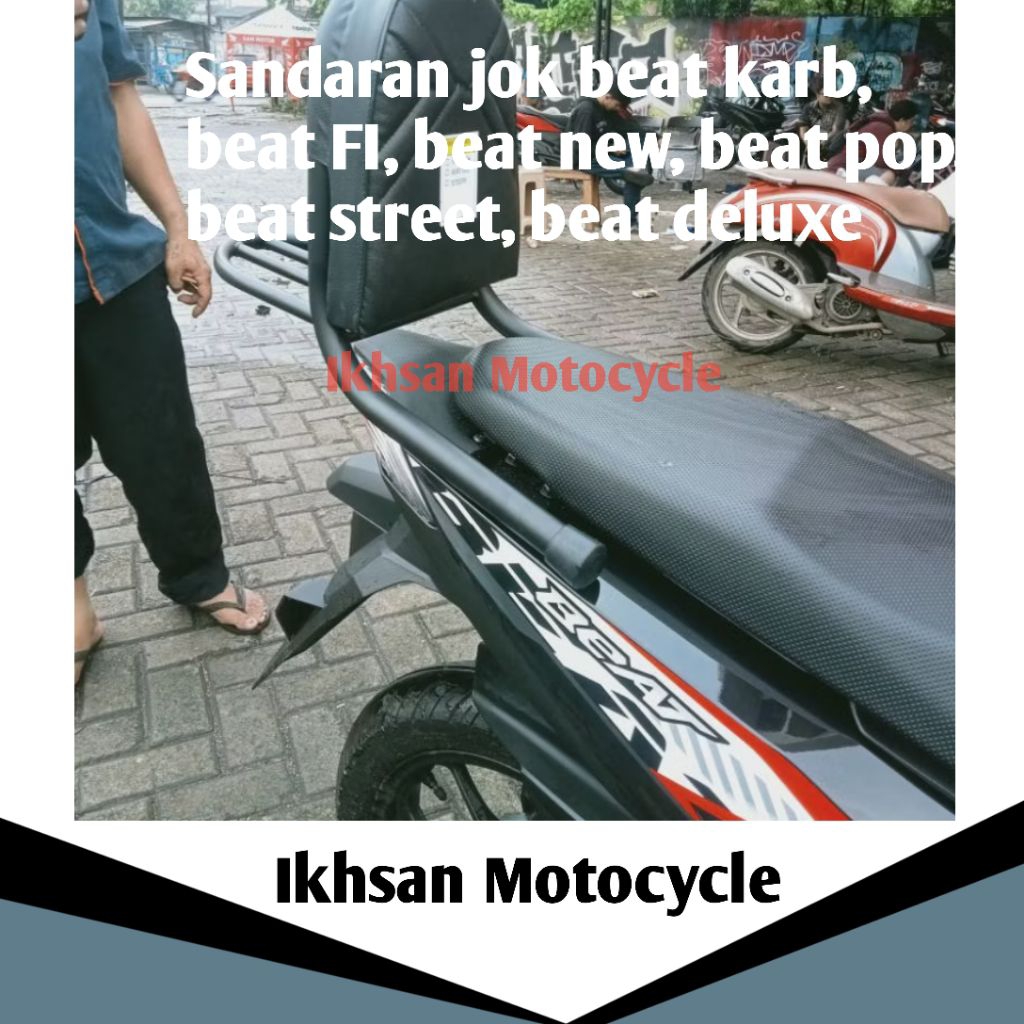 Sandaran Jok Motor Beat Delux Beat Street Beat Fi Beat Karbu Sandaran jok Motor Beat Baru Beat Lama,