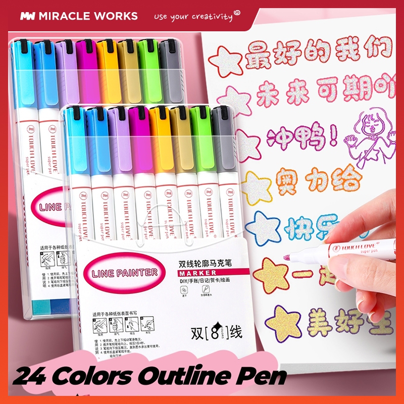 

MW Pen Marker Spidol Metalik 8/12 Warna Permanent