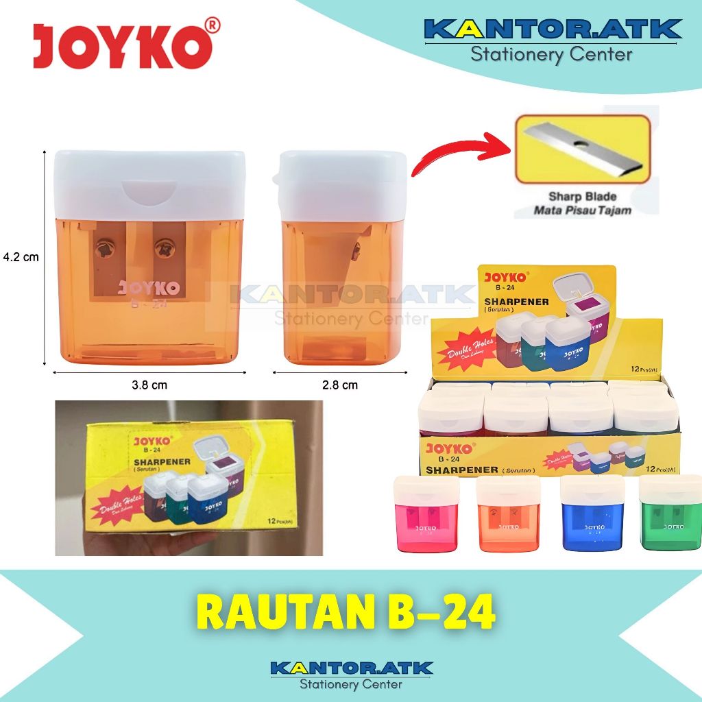 

Rautan Pensil Serutan Sharpener Pencil B-24 B24 Joyko