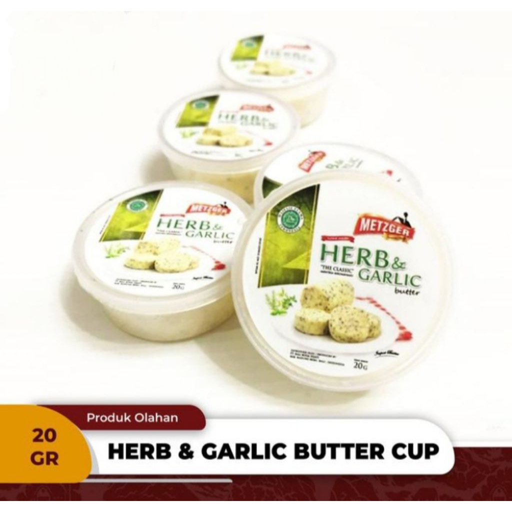 

metzger classic herb & garlic butter cup 20 gram