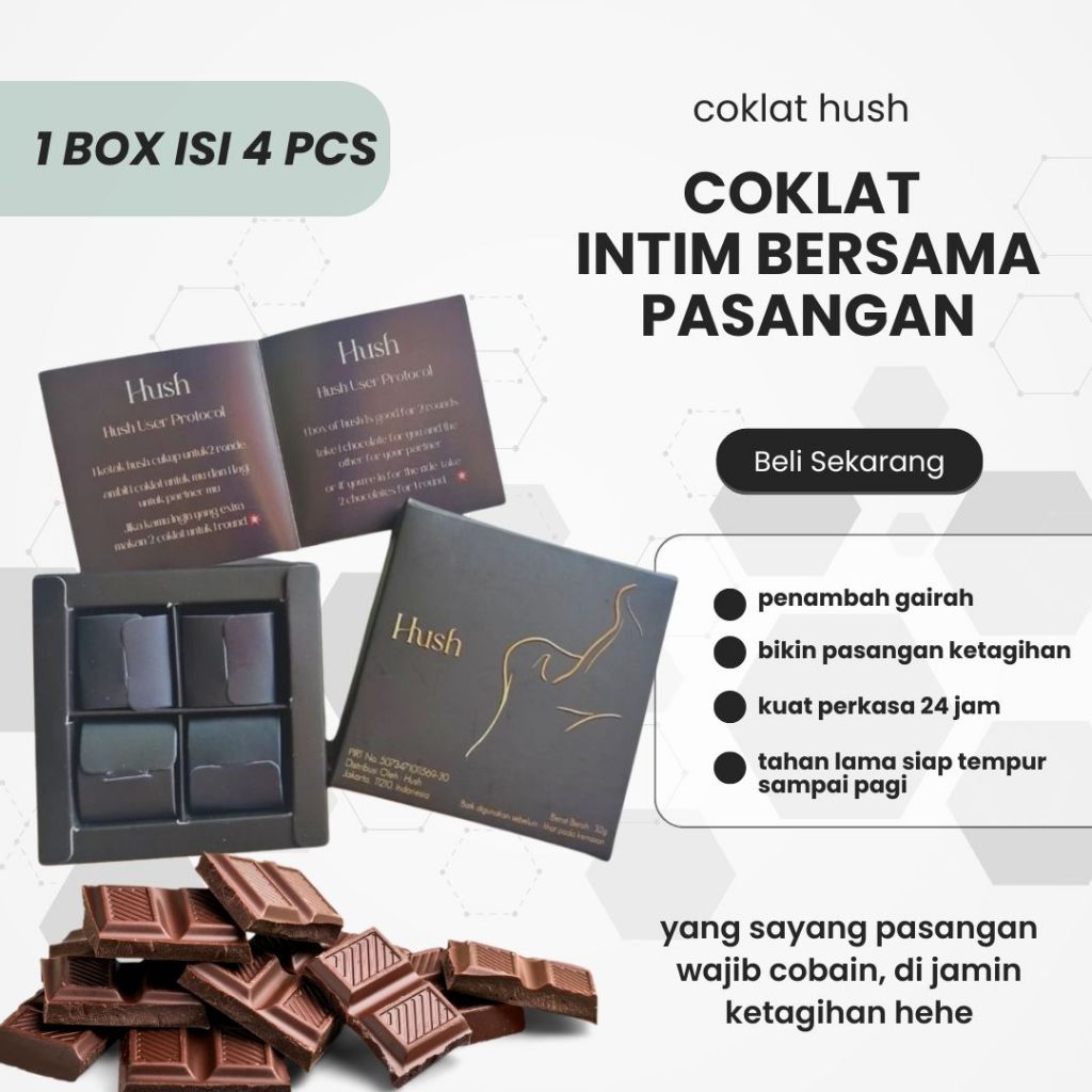 

Hush chocolate Dark Chocolate for couple 32 gram viral untuk suami istri