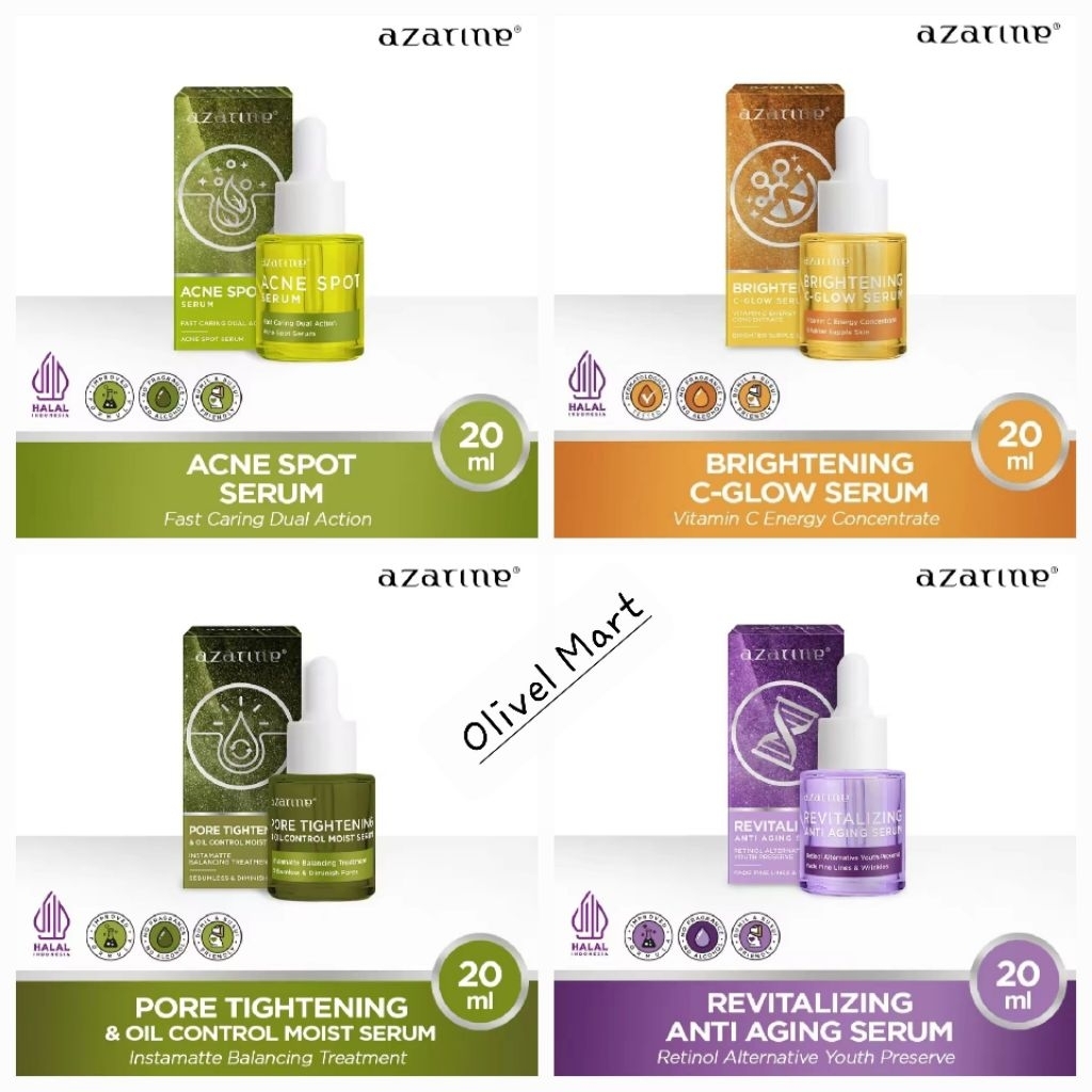 Azarine C-Glow Serum / Azarine Acne Spot Serum / Azarine Pore Tightening Serum /Azarine Revitalizing