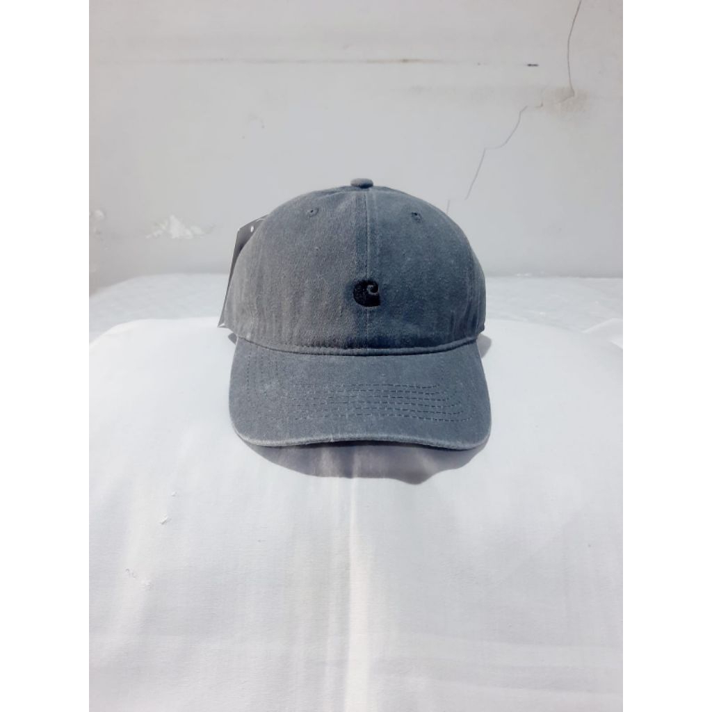 TOPI CARHARTT-WIP MADISON LOGO CAP SMALL GREY 100% ORIGINAL ITALY