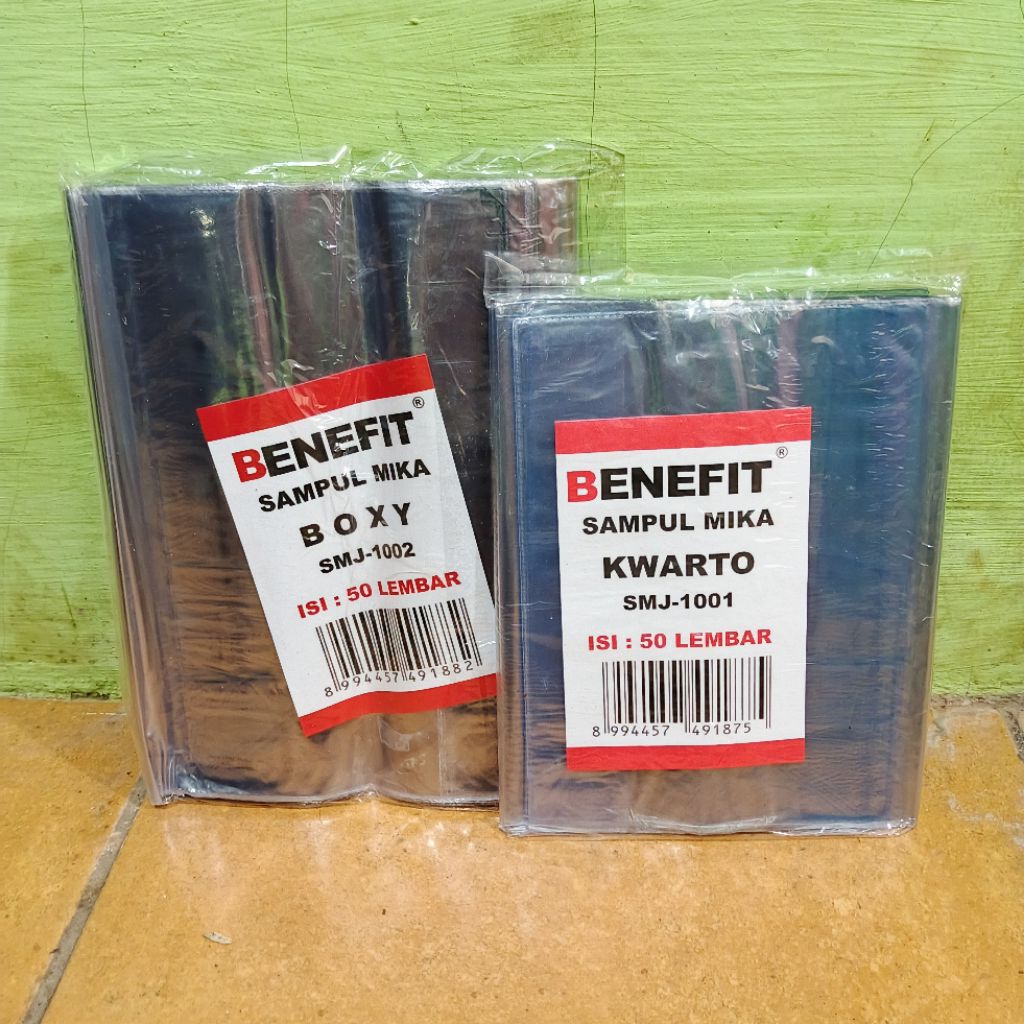 

1 Pak Sampul Buku Plastik Mika TEBAL Isi 50 Lembar BENEFIT